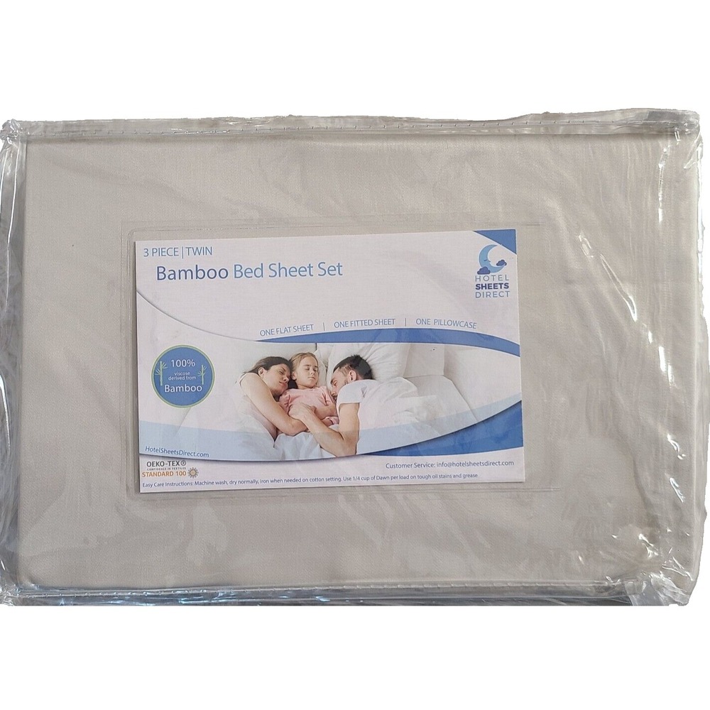 Hotel Sheets Direct 100% Viscose Derived from Bamboo Sheets Set Twin - Coolin... - Picture 10 of 10